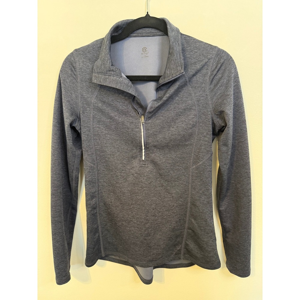 Champion C9 Quarter Zip Pullover Women Small Gray Excellent Thumbholes Active